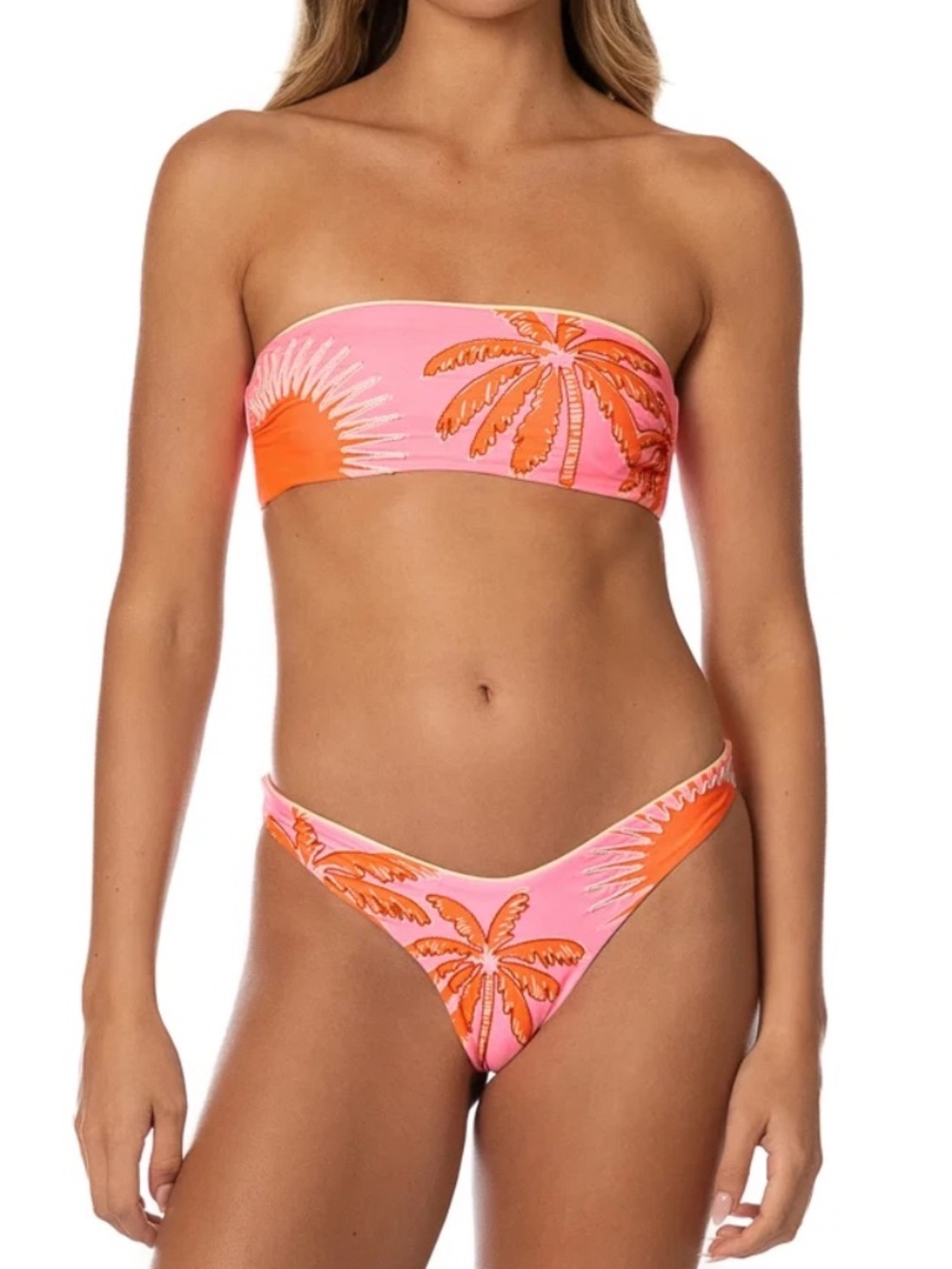 Maaji Palm & Sun Bandeau Bikini Medium NWT